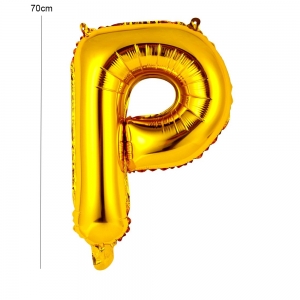 Balão Metalizado Dourado Letra P - 70cm