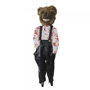Boneco Urso Assassino Halloween com Som e Luzes