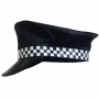 Quepe Policial Preto com Emblema