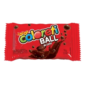 Confete Chocolate Coloreti Ball - 20 Unidades - 320g