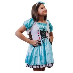 Fantasia Princesa Maravilha Infantil Vestido com Tiara