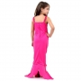 Fantasia Sereia Pink Infantil Vestido com Alças