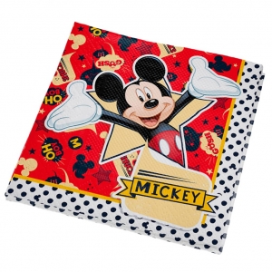 Guardanapo de Papel Estampado Mickey - 16 Unidades