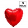 Balão de Coração Vermelho - 18 Polegadas - 20 Unidades