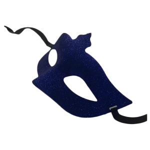 Máscara de Carnaval Veneziana com Glitter Azul