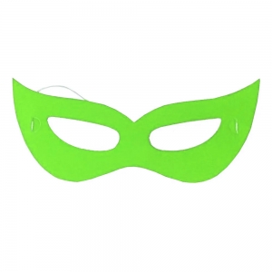 Máscara de Carnaval Verde Neon - 12 Unidades