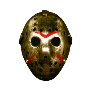 Máscara Jason Luxo Metalizada para Fantasias