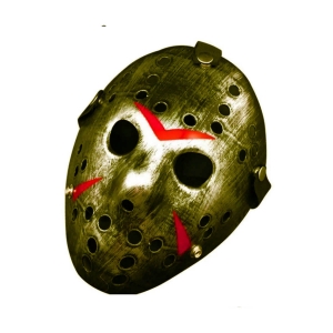 Máscara Jason Luxo Metalizada para Fantasias