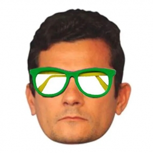 Máscara Sérgio Moro com Óculos