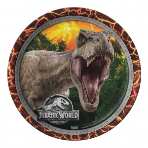 Prato Redondo Jurassic World 18cm - 8 Unidades