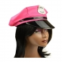 Quepe Policial Rosa Adulto com Emblema