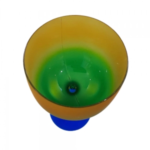 Taça de Gin Acrílico Verde Amarelo e Azul 500mL - 6 Un