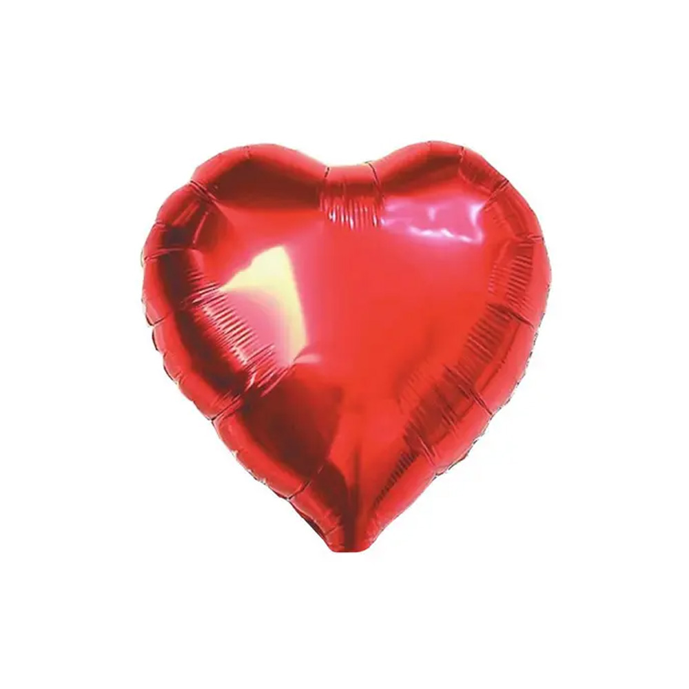 Balão Coração Metalizado Vermelho - 25cm