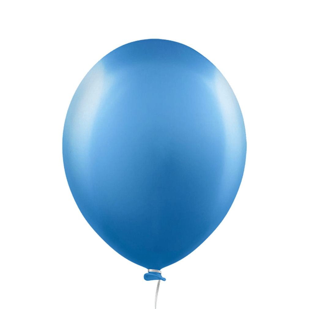 Balão Cromado Alumínio Azul - 5 Polegadas - 25 Unidades