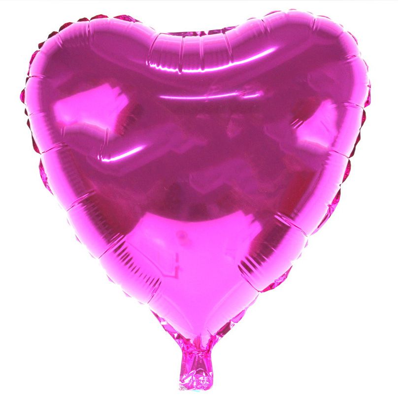Balão de Coração Pink Metalizado - 18 Polegadas