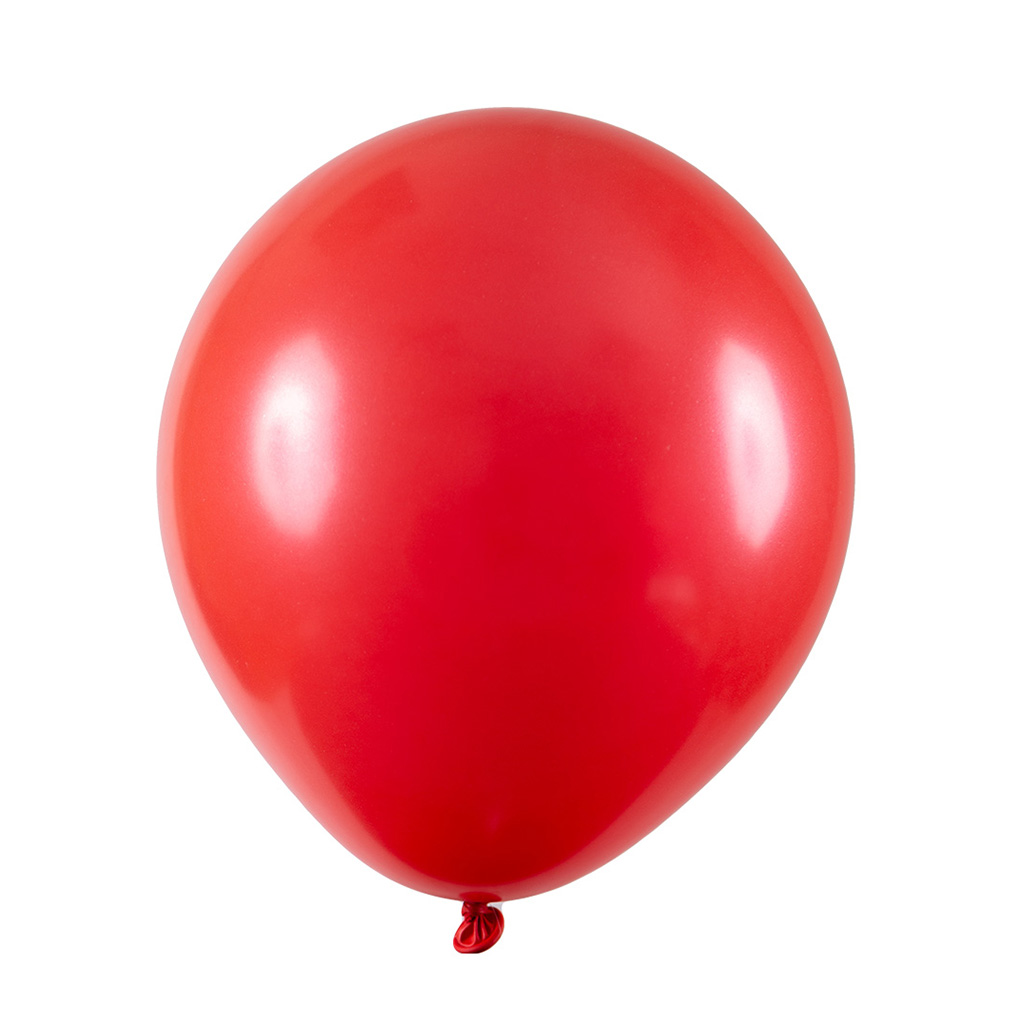 Balão de Látex Metalizado Vermelho - 7 Polegadas - 50 Unidades
