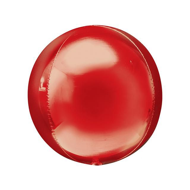 Balão Metalizado 4D Esfera Vermelha