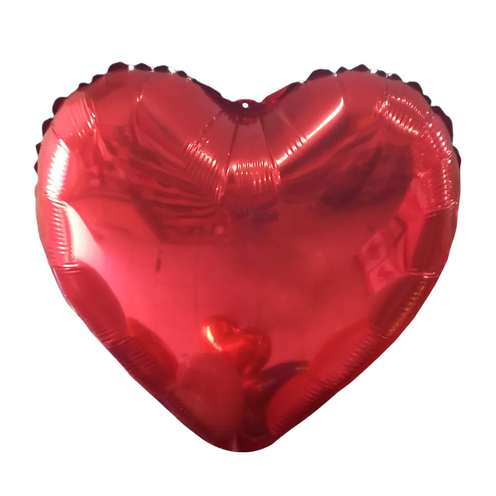 Balão Metalizado Coração Vermelho - 18 Polegadas
