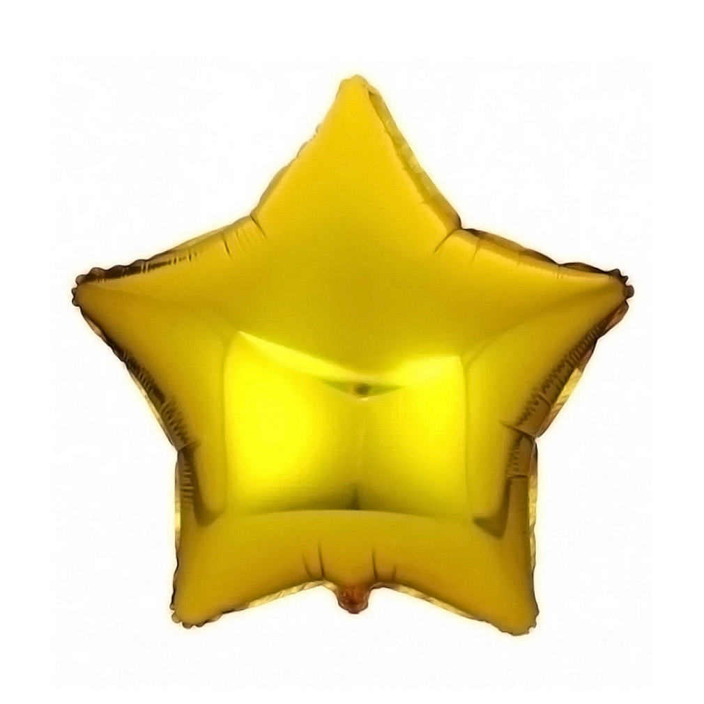 Balão Metalizado Estrela Dourada - 18 Polegadas