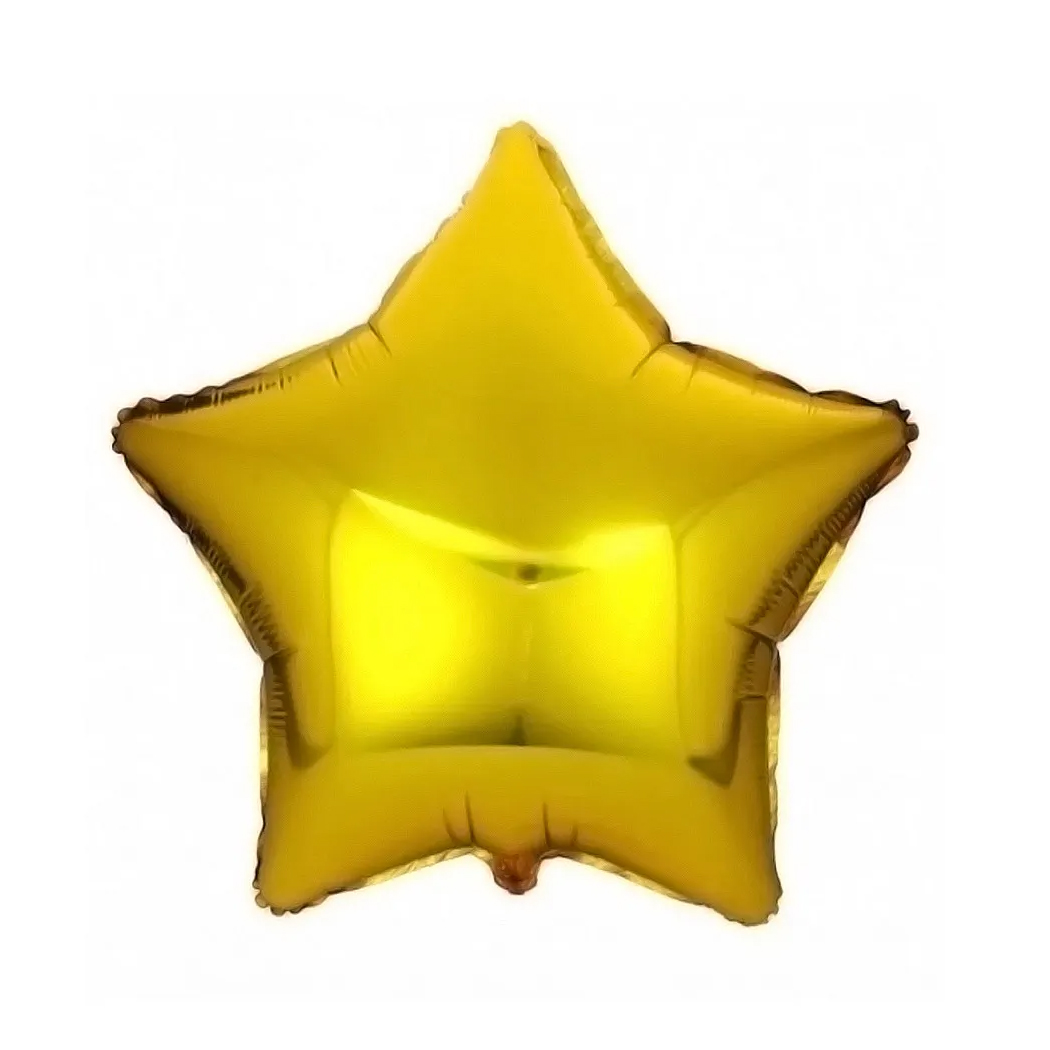 Balão Metalizado Estrela Dourado - 10 Polegadas