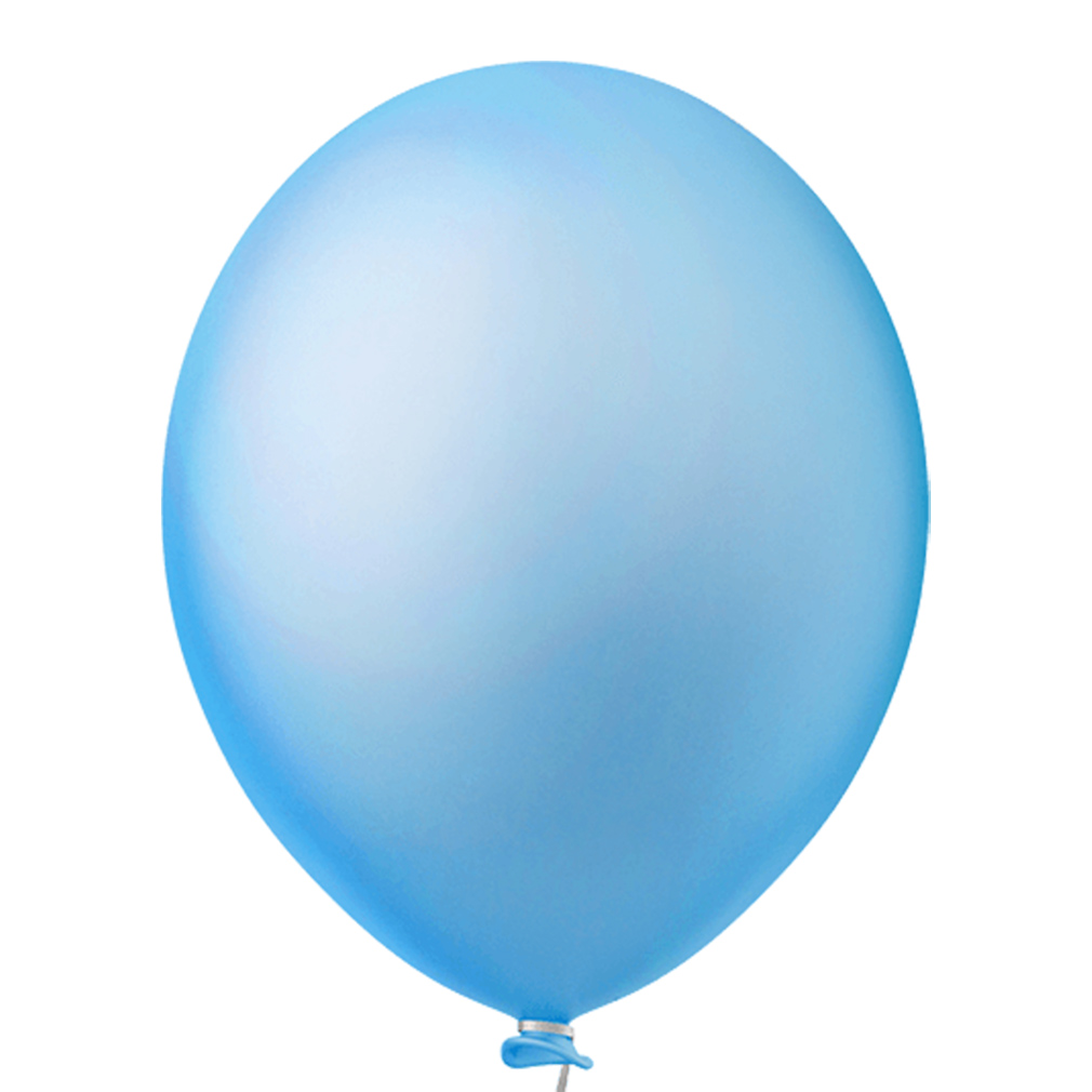 Balão Neon Azul - 9 Polegadas - 30 Unidades