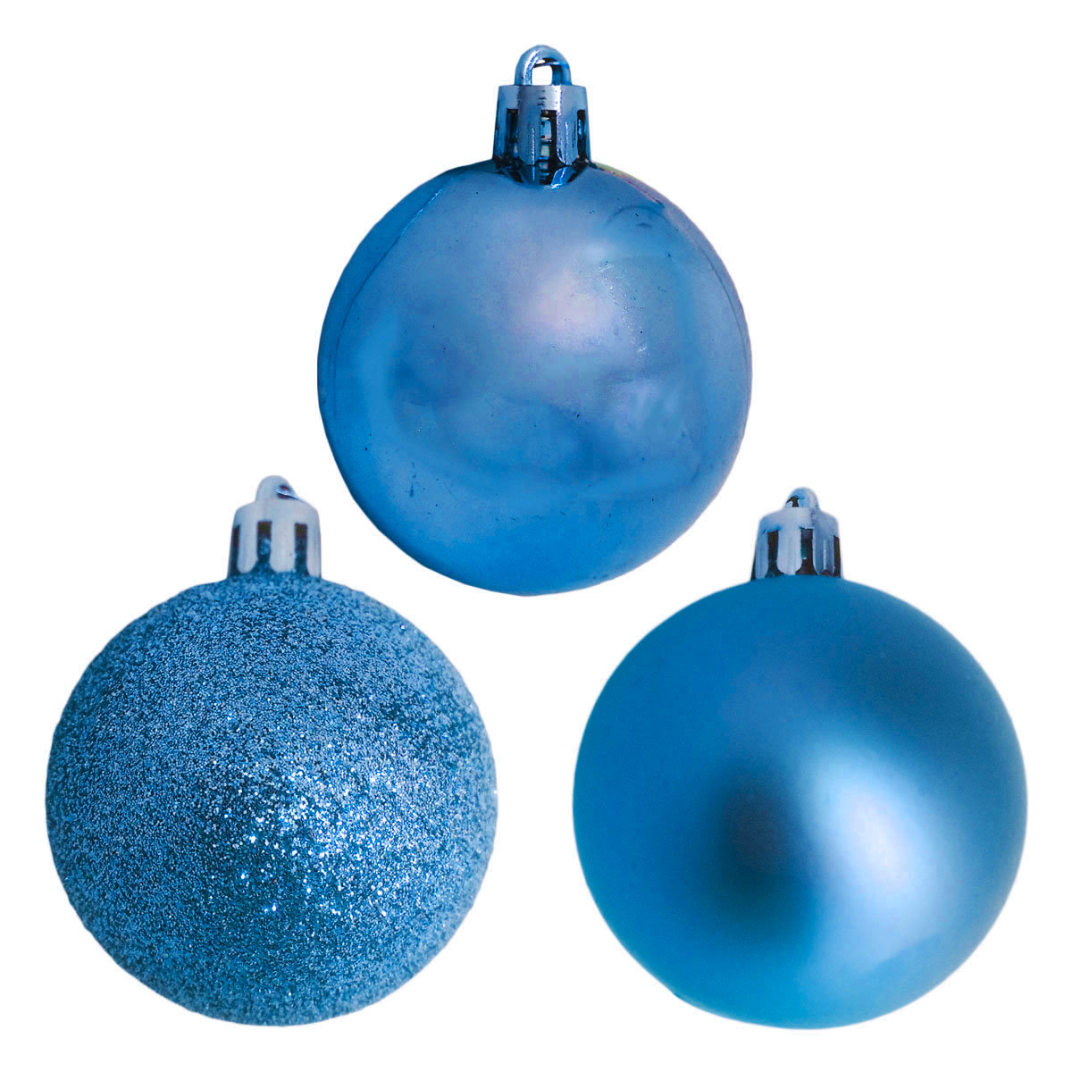 Bola de Natal Azul Mista 5cm - 12 Unidades