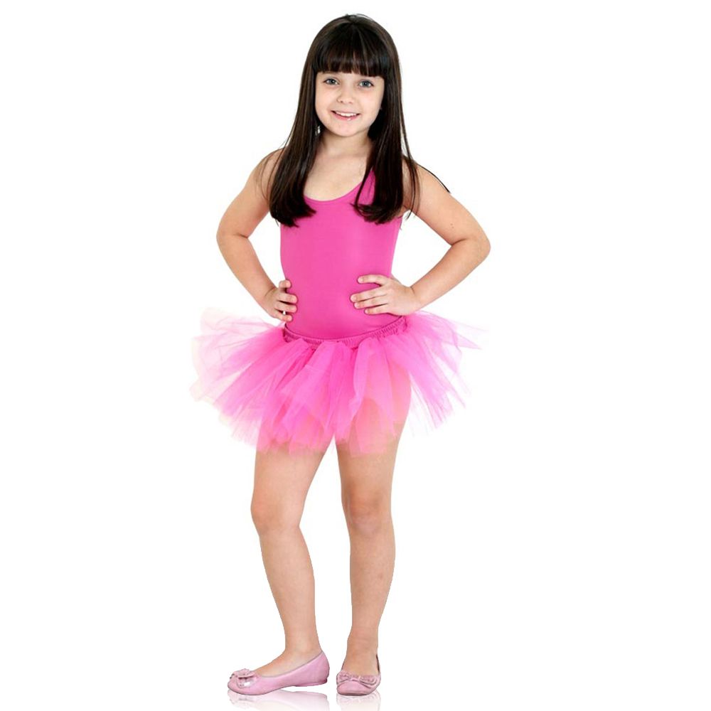 Fantasia Bailarina Infantil Rosa com Collant