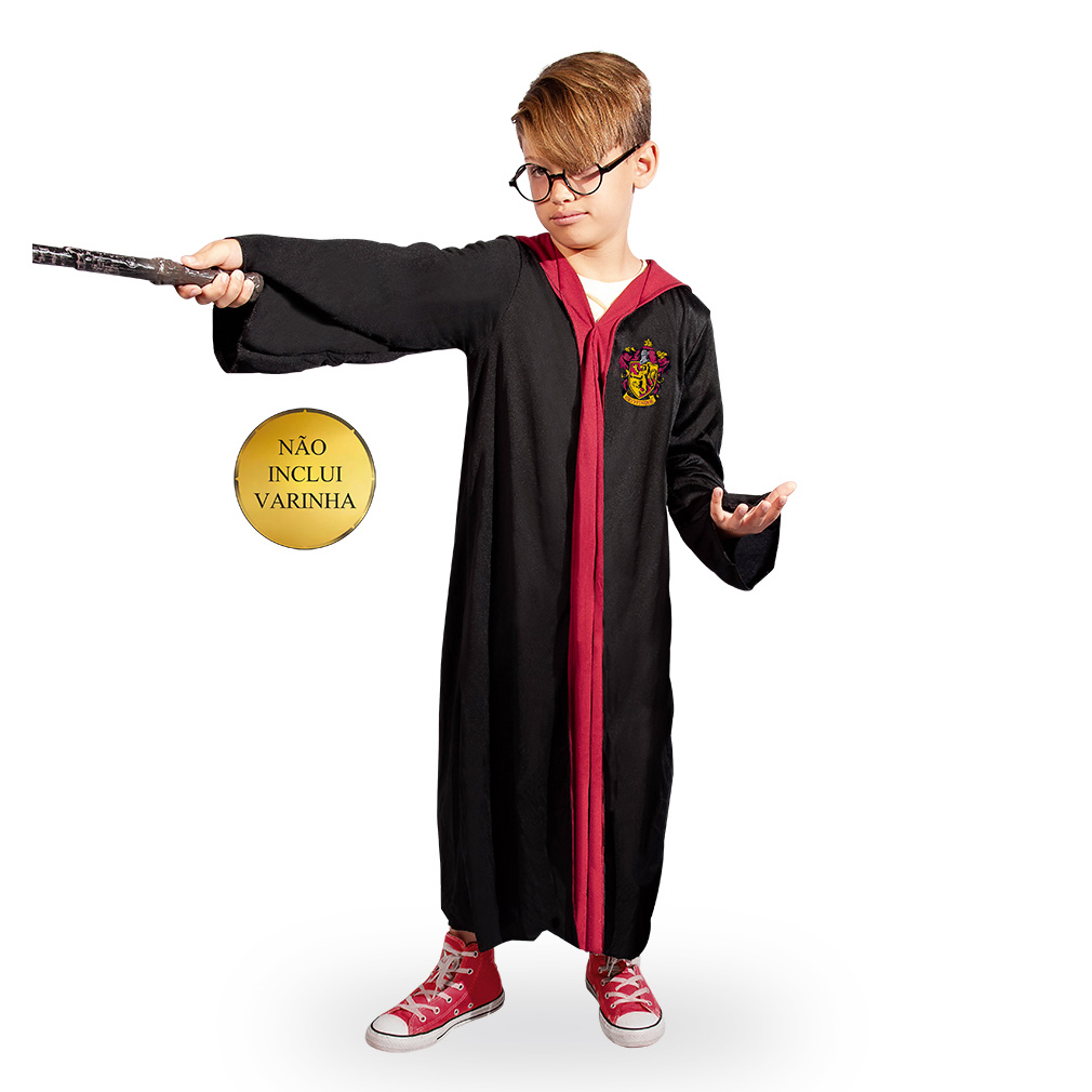 Fantasia Harry Potter Infantil Capa com Óculos