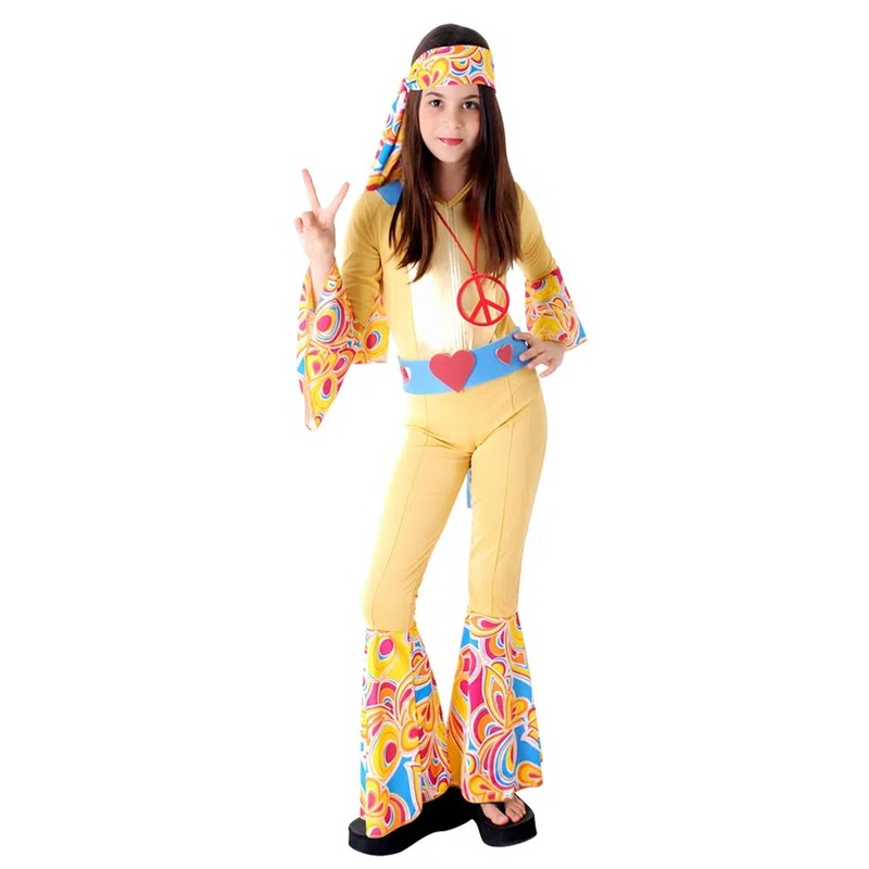 Fantasia Hippie Anos 70 - Infantil