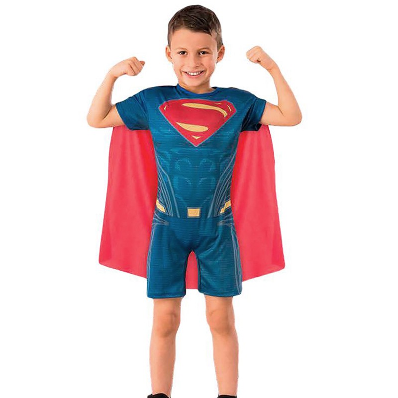 Fantasia Super Homem Infantil Liga da Justiça Curta com Capa