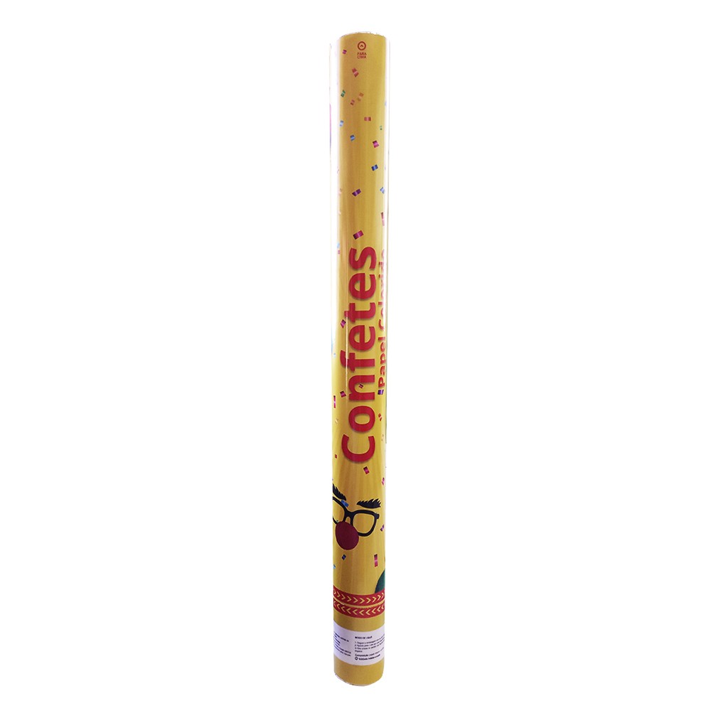 Lança Confete Retangular Colorido Papel Crepom - 60cm