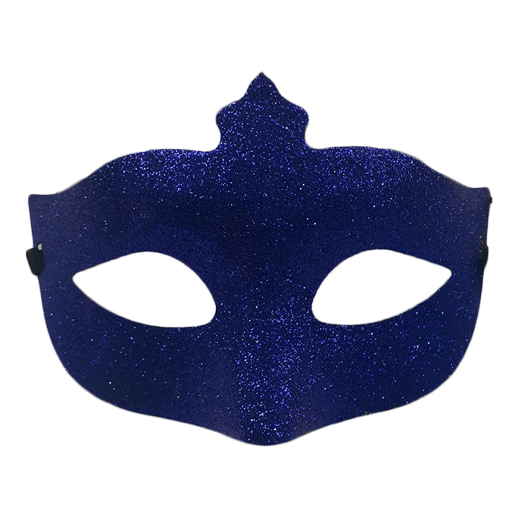 Máscara de Carnaval Veneziana com Glitter Azul