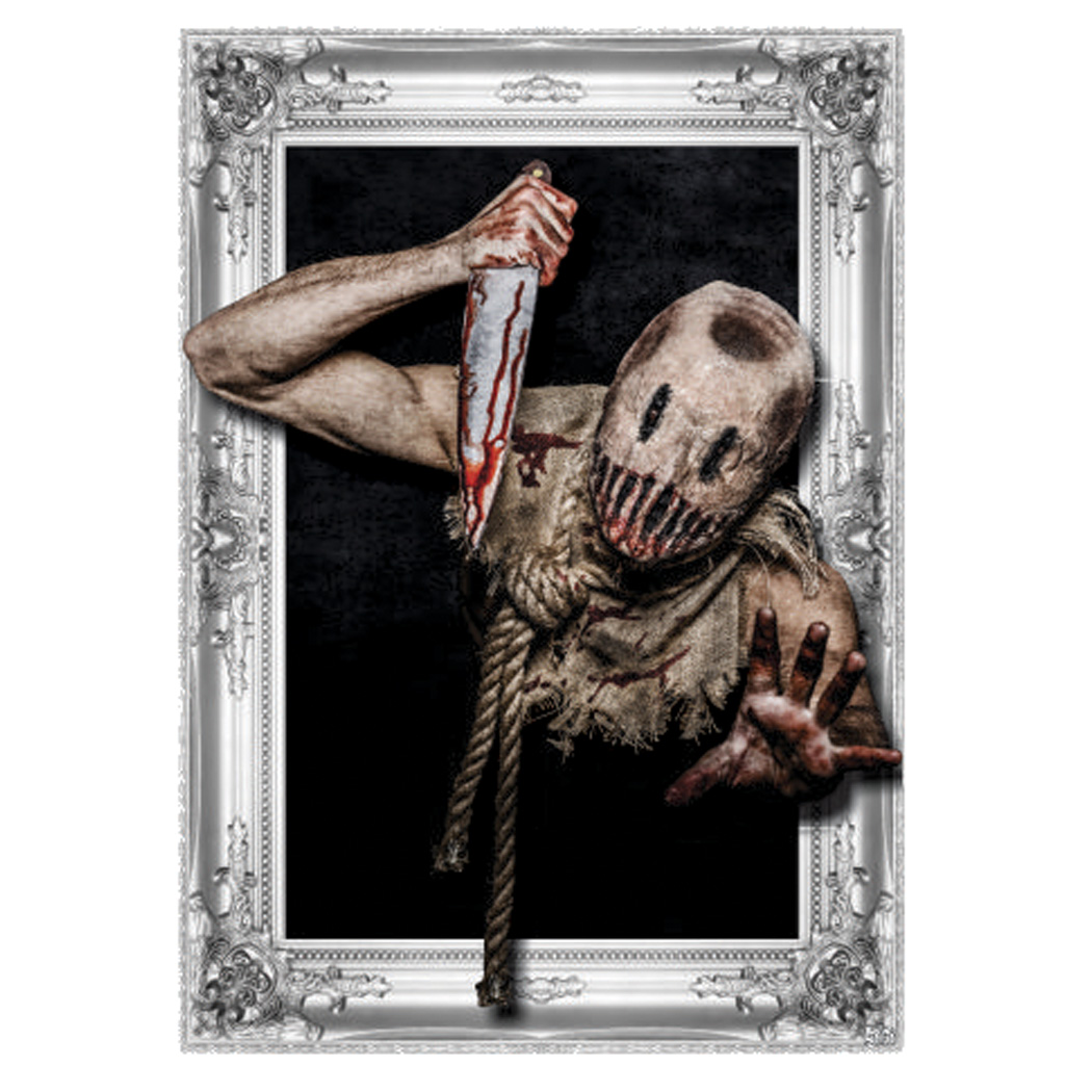 Painel Halloween Quadro Espantalho Assassino - 67cm x 50cm