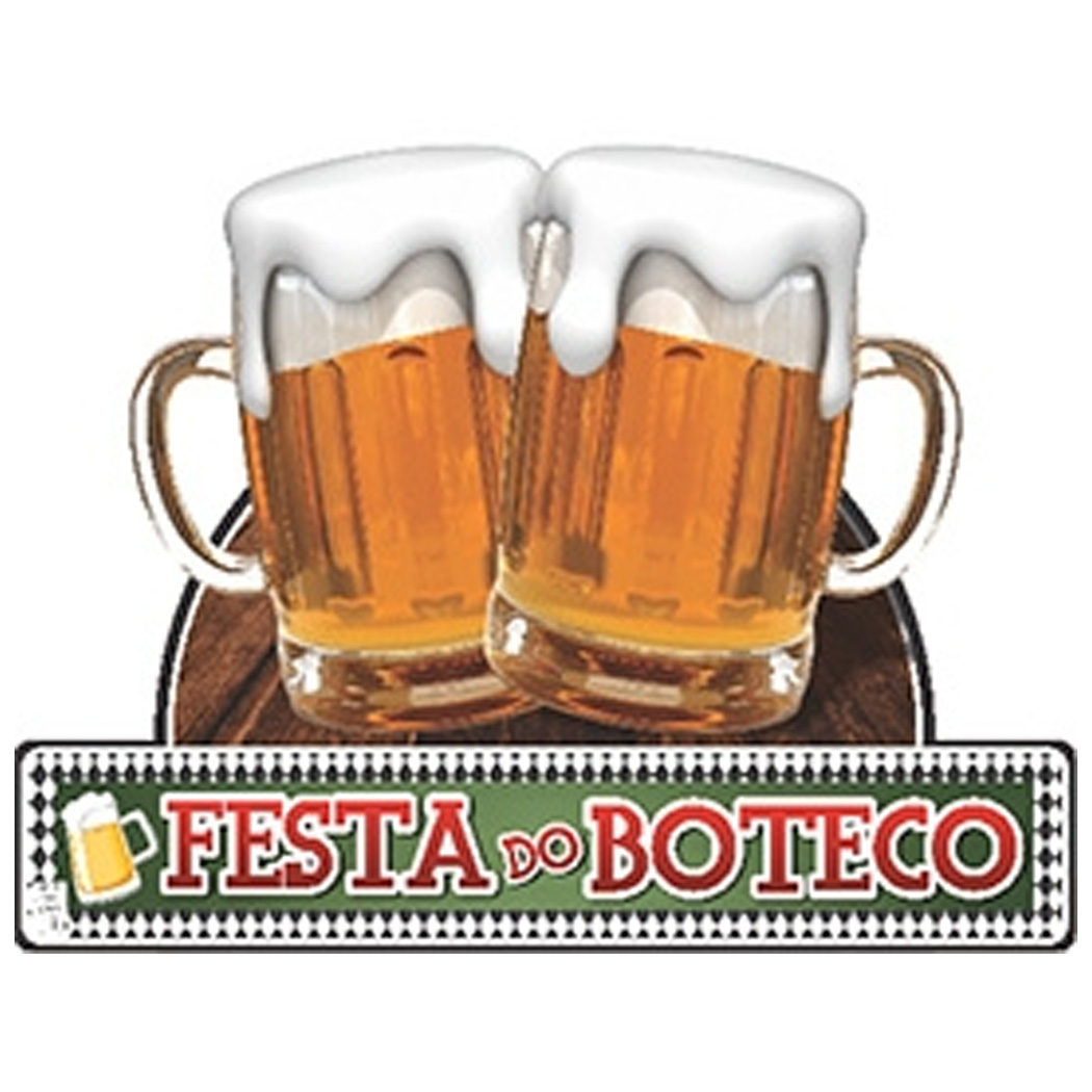 Painel Festa de Boteco Cervejas - 70cm x 50cm
