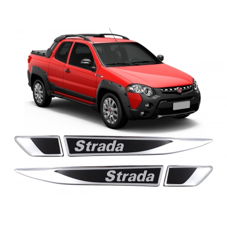 Aplique Emblema Lateral Tag Fiat Strada Até 2019