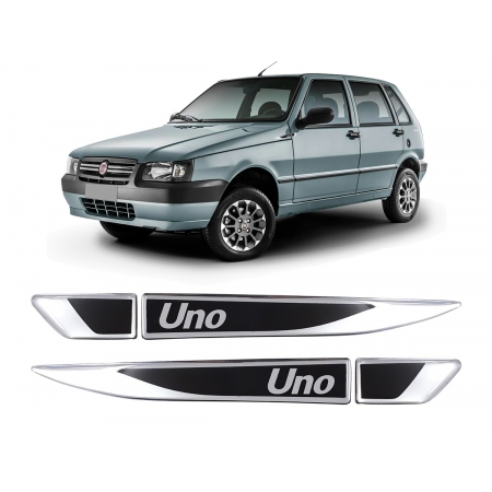 Aplique Emblema Lateral Tag Fiat Uno Mille