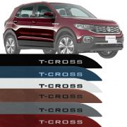 Friso Lateral na Cor Original Volkswagen T-Cross Tcross 2019 20