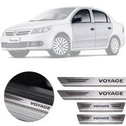 Soleira de Aço Inox Premium Escovado Volkswagen Voyage G5 G6 2009 10 11 12 13 14 15 16 17 18