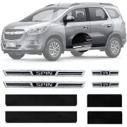 Soleira Resinada Premium Chevrolet Spin 2012 13 14 15 16 17 18 19 20 21 8 Peças