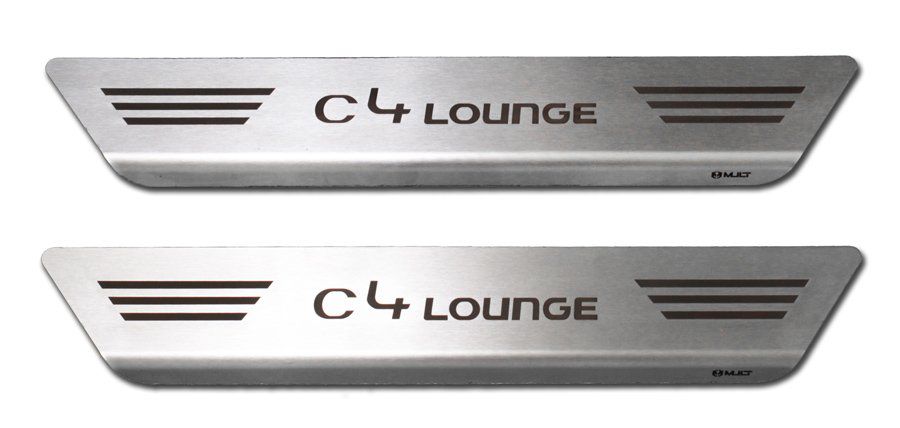 Soleira de Aço Inox Premium Escovado Citroen C4 Lounge 2013 14 15 16 17 18
