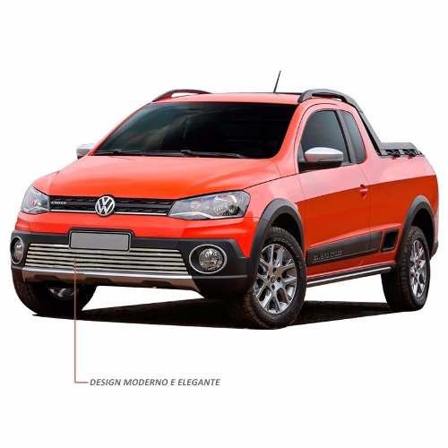 Sobre Grade Volkswagen Saveiro Cross 2014 A 2016 Cromada Aço Inox Elite