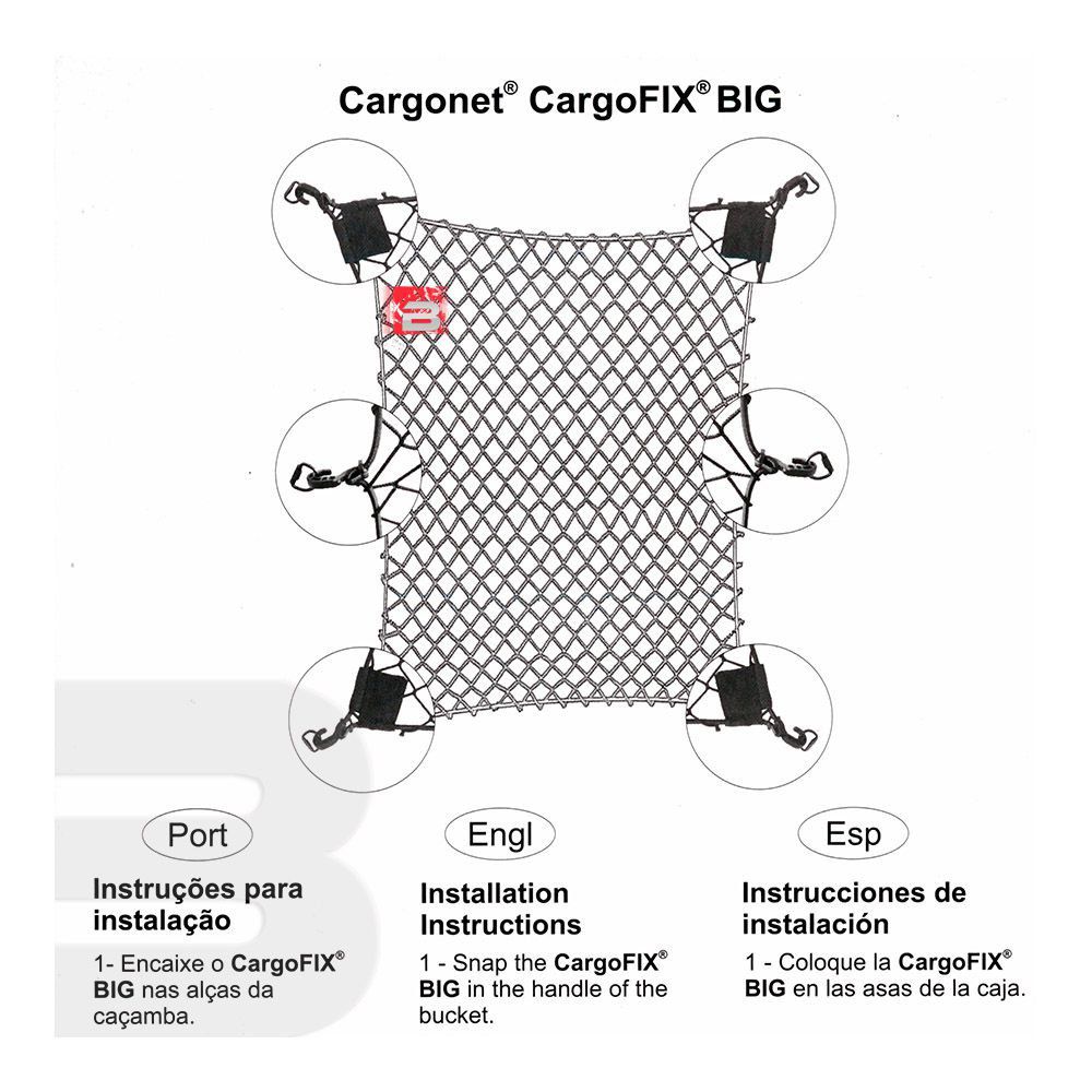 Rede Elástica de Caçamba Para Contenção de Bagagem CargoFix Big CargoNet Universal Renault Oroch
