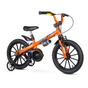 Bicicleta Infantil aro 16 freio V-brake, Paralamas e Rodinhas | Nathor EXTREME