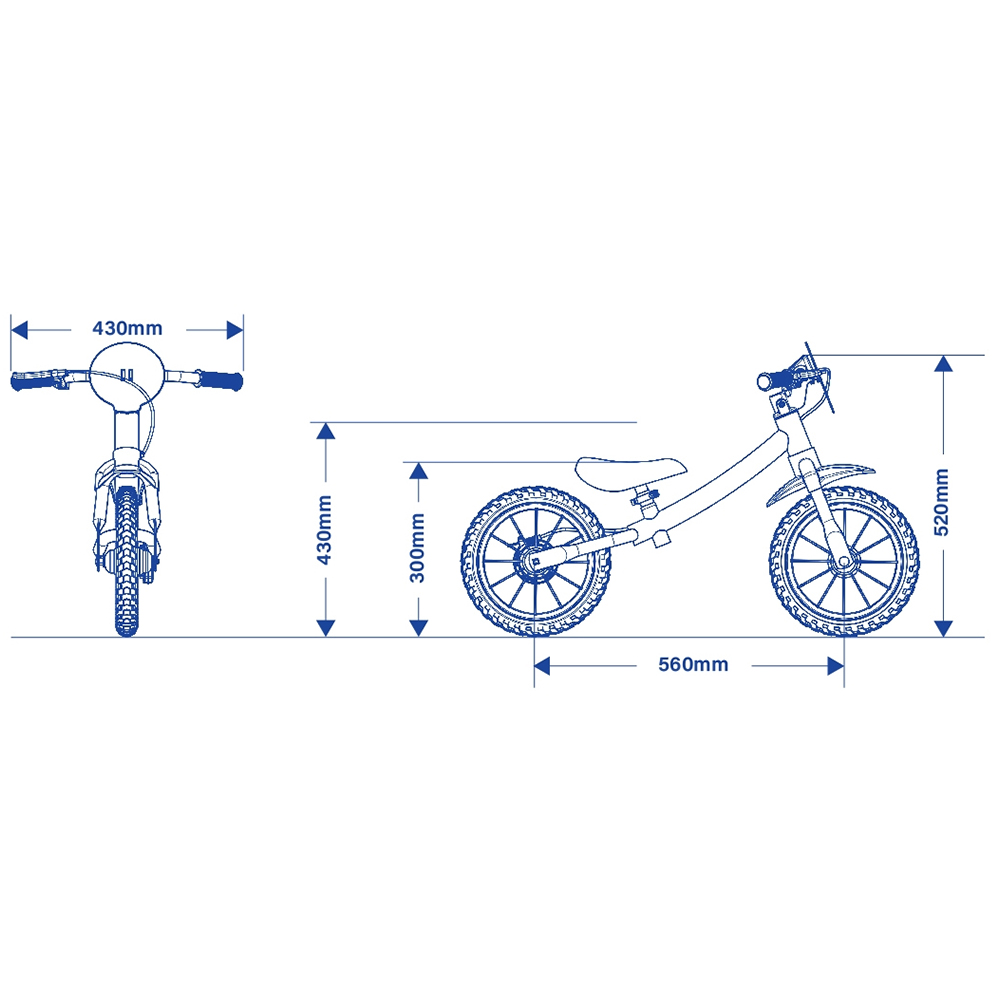 Bicicleta Aro 12 Infantil de equilíbrio sem Pedal | Nathor Fast