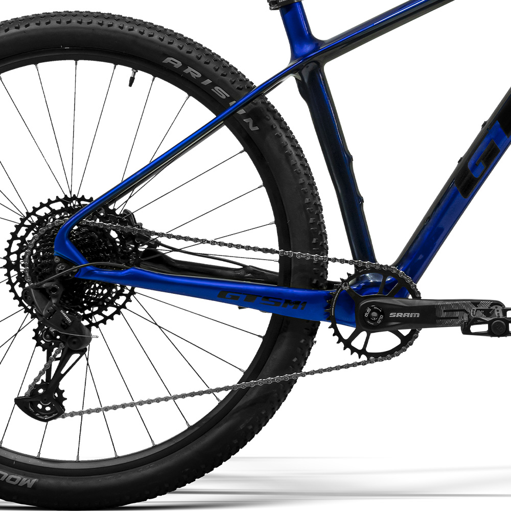 Bicicleta GTS aro 29 Kit Sram Sx 1x12 Carbono Suspensão com Trava no Guidão | GTSM1 Blue Edition Carbono
