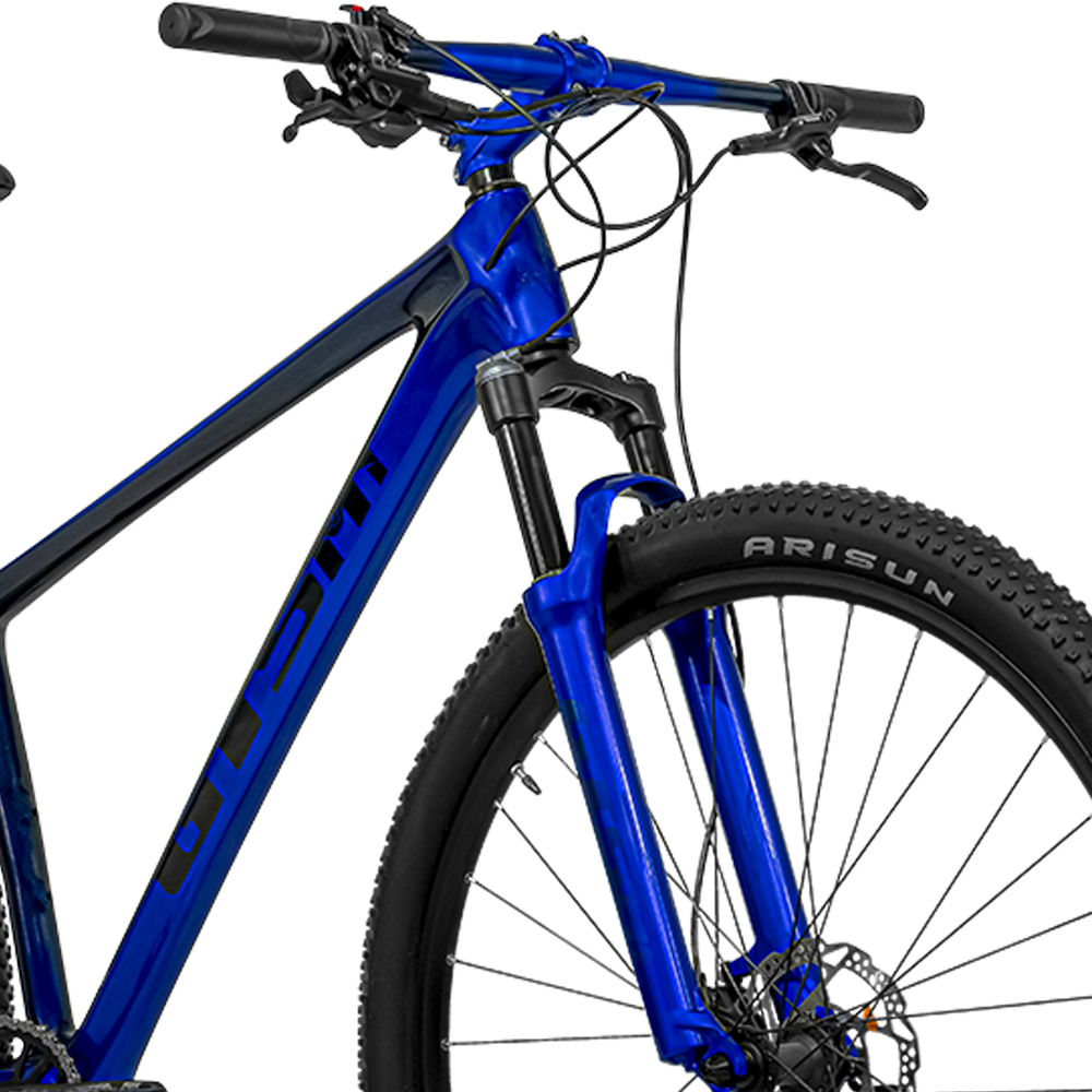 Bicicleta GTS aro 29 Kit Sram Sx 1x12 Carbono Suspensão com Trava no Guidão | GTSM1 Blue Edition Carbono 