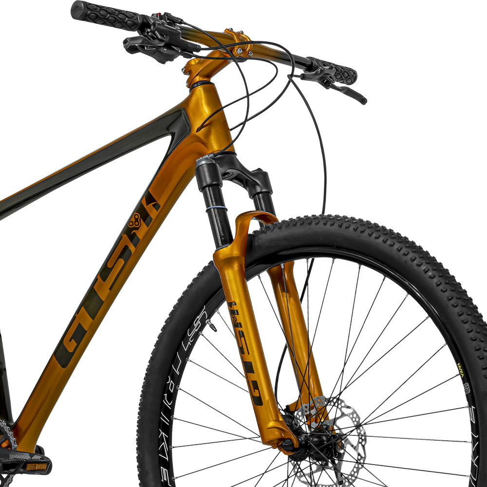 Bicicleta aro 29 Carbono GTSM1 Kit Sram Sx 1x12 e Suspensão a ar com Trava no Guidão | GTSM1 Gold Edition Carbono 1x12