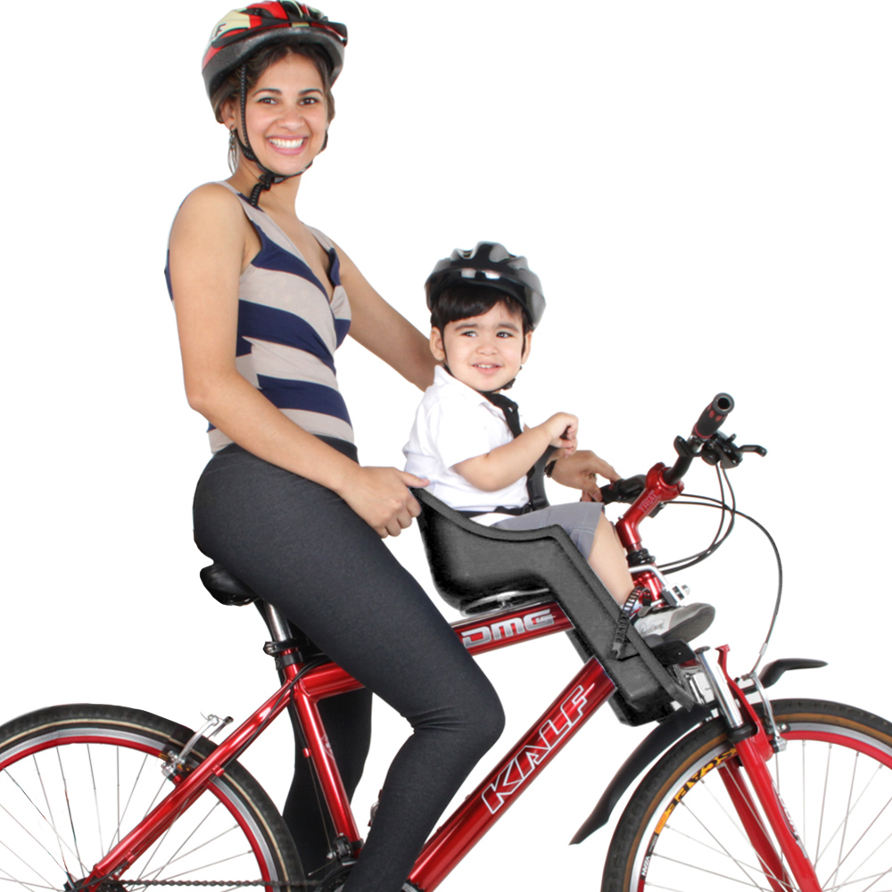 Cadeirinha Infantil dianteira para Bicicleta Kalf Baby Bike Preta 