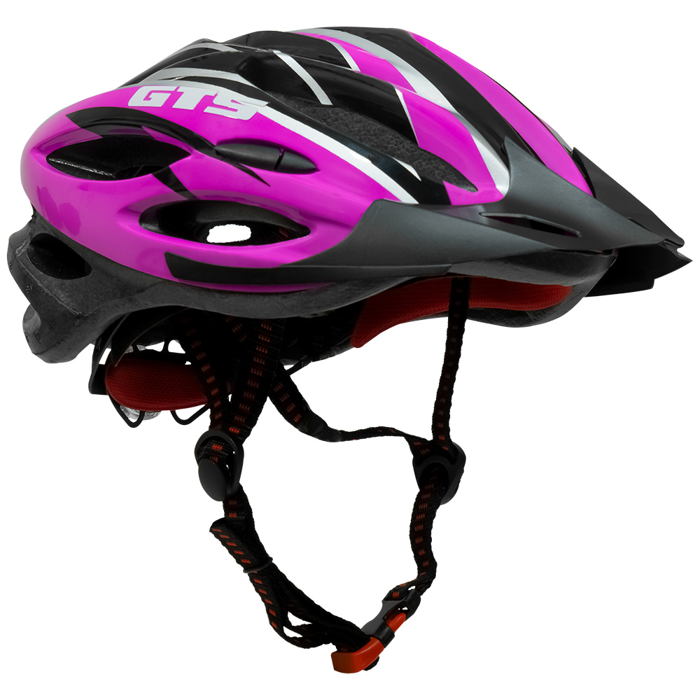 Capacete Ciclismo com led GTS Outmold  FJH-35 Rosa G