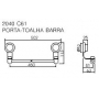 Porta Toalha Barra 2040 Duna C61 Cromado Deca